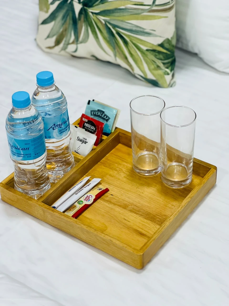 Wooden Tea & Coffee Amenities Tray - Image 3
